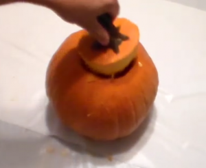 Cut off the top of the Pumpkin