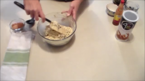 Mixing up the Crab Cake Mix