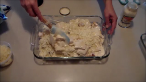 Mixing up the Cheesy Chicken Ravioli