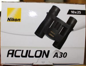 Nikon A30 10x25 binoculars Box