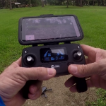 Drone remote with Smartphone attached