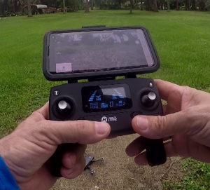 Drone remote with Smartphone attached